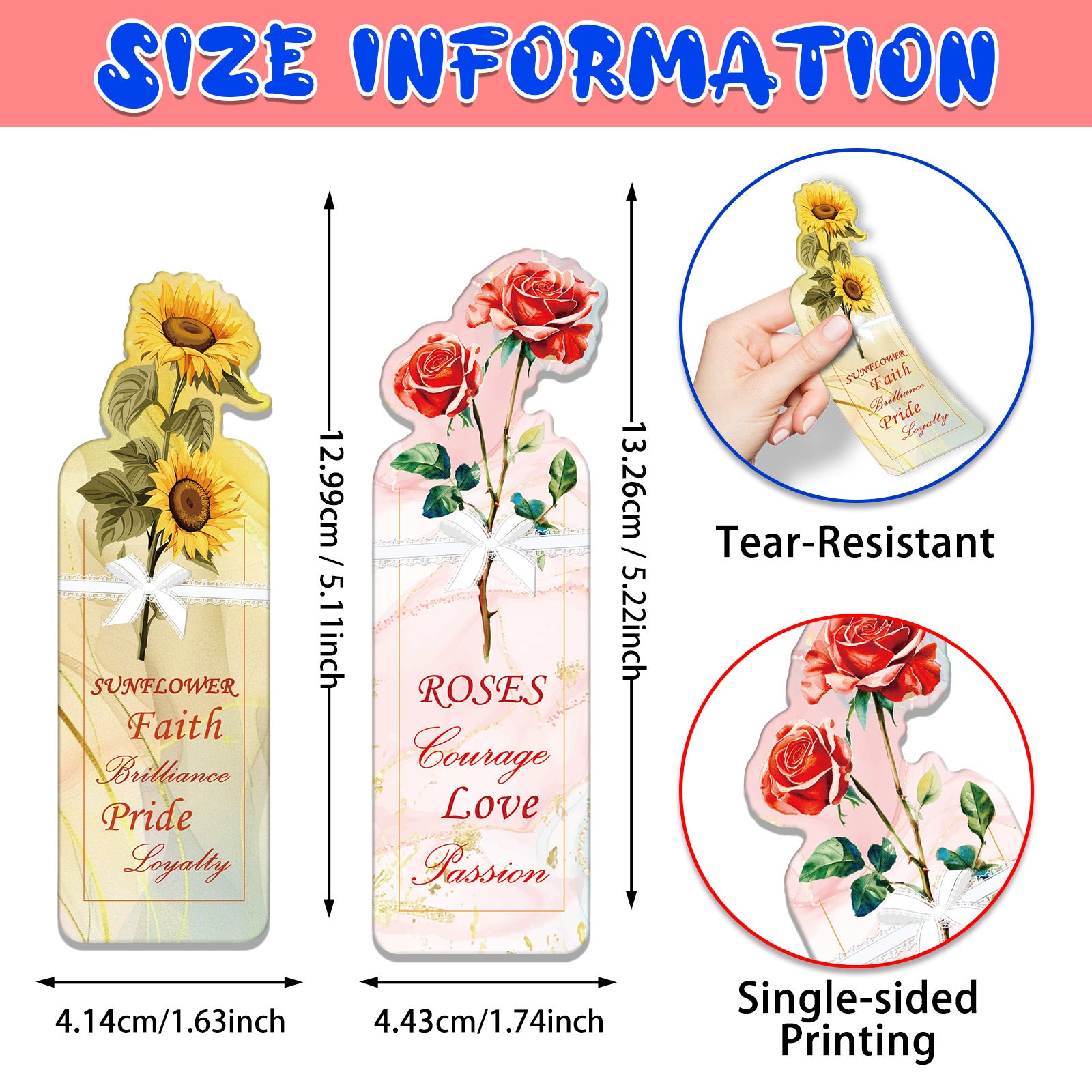Wholesale 20pcs Creative Theme Paper Shaped Bookmark Plant Flower Student Gift Message Book