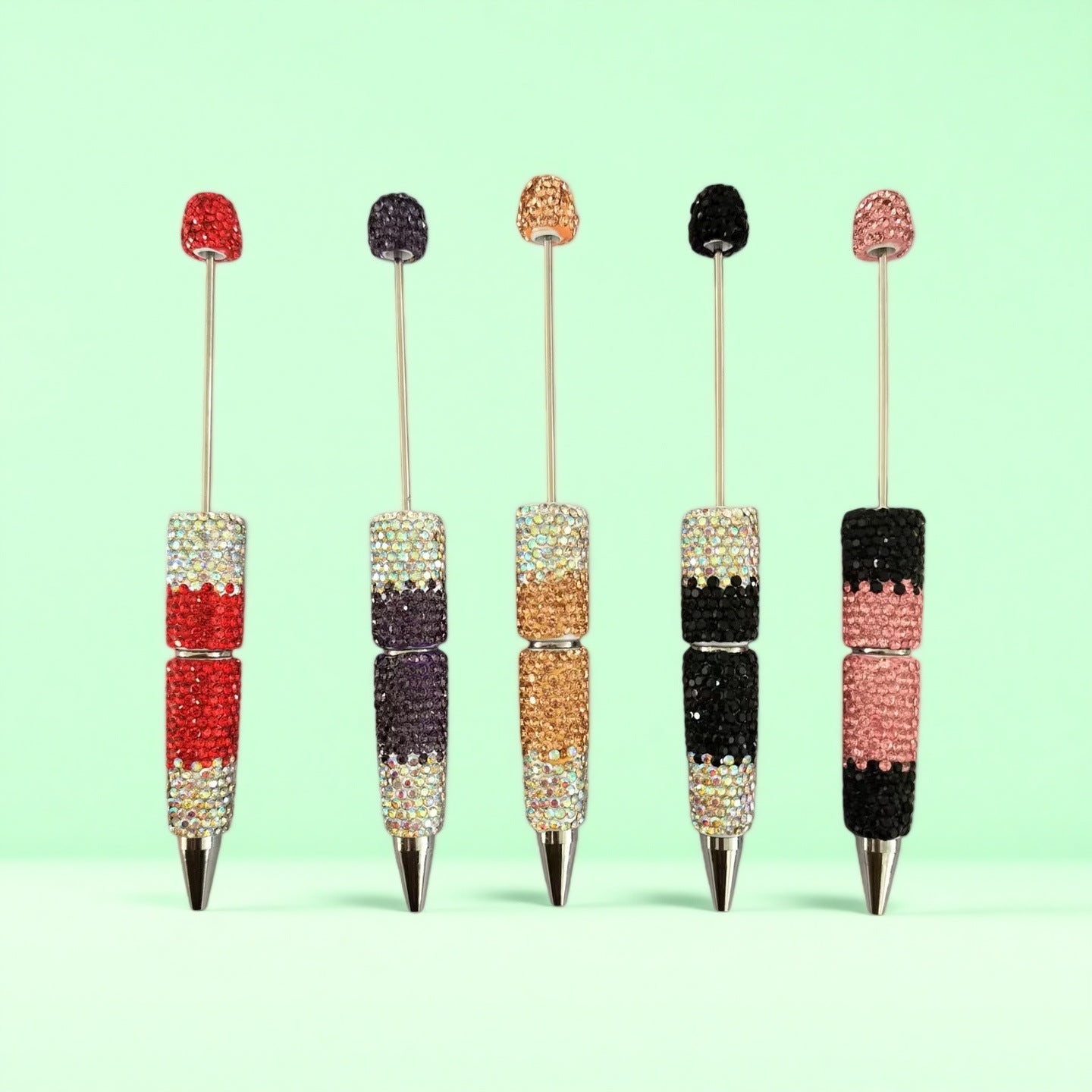 Wholesale Fully diamond-encrusted beadable pens