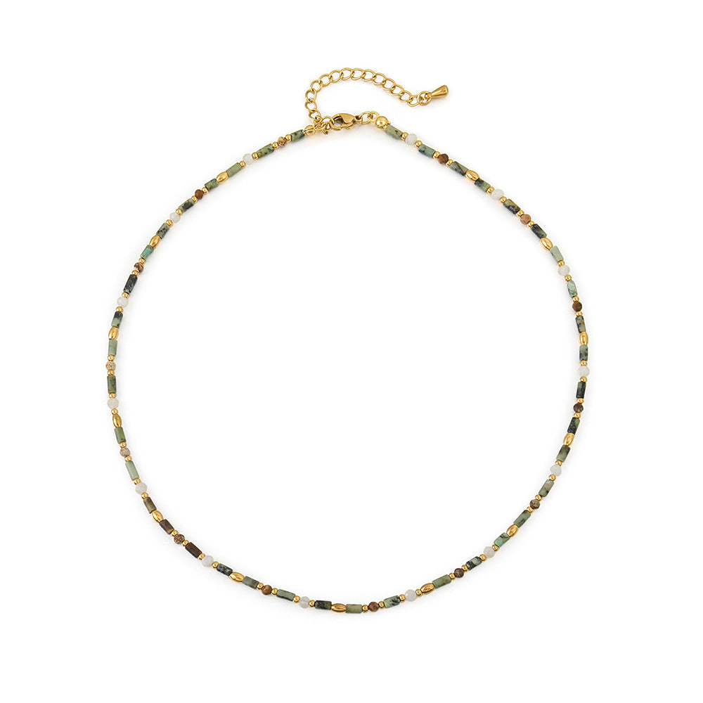 Wholesale New Natural Freshwater Pearl Turquoise Handmade Beaded Necklace Original Design