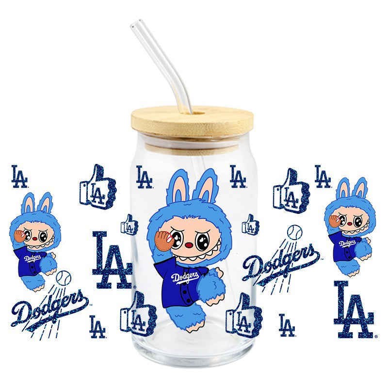 Wholesale 5pcs Colorful cute cartoon 16oz Cup UV DTF Wraps