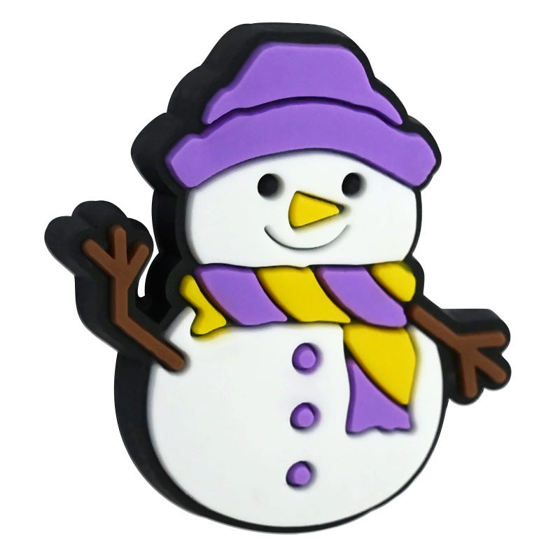 Wholesale Random 100pcs Cartoon Christmas Snowman Beads