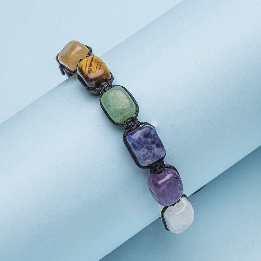 Wholesale Hand-woven colorful crystal rectangular adjustable bracelet