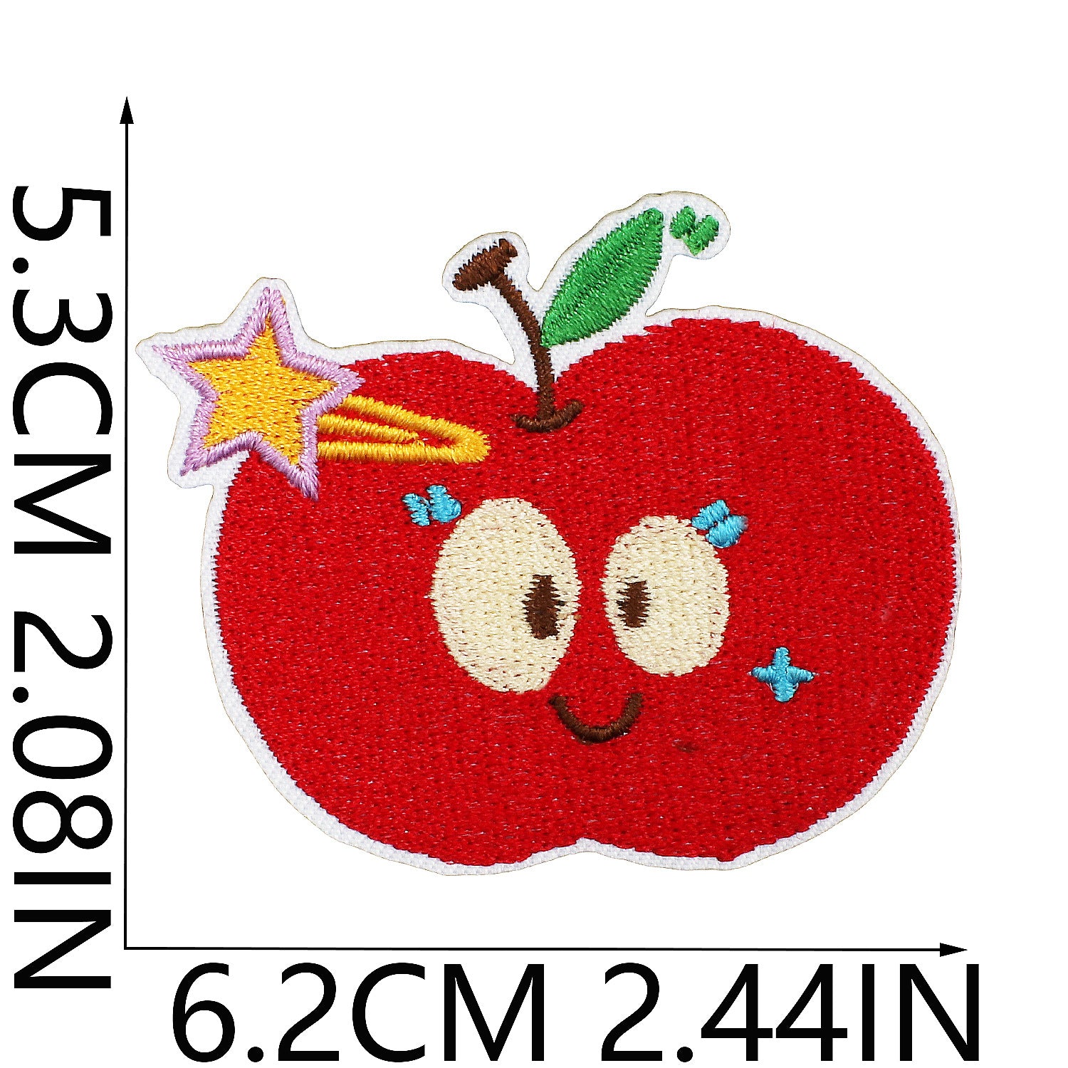 Wholesale Cartoon Apple Embroidered Fabric Patch Apple Cake Patch