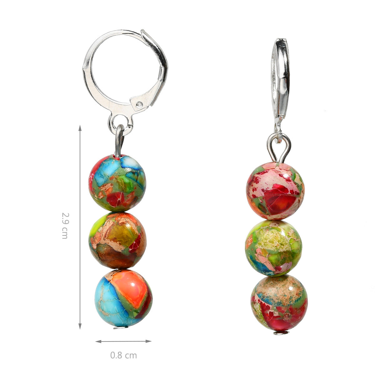 Wholesale Bohemian style natural stone earrings