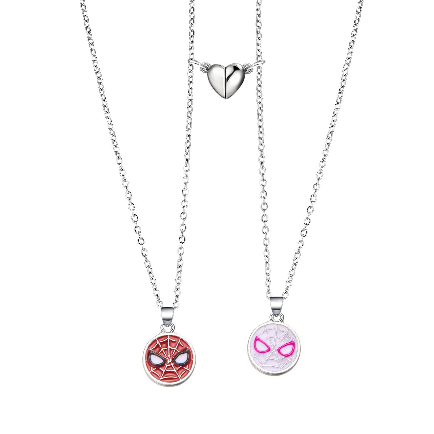 Wholesale Cartoon  Pendant Heart Magnetic  Alloy Necklace Earrings OLY Exclusive
