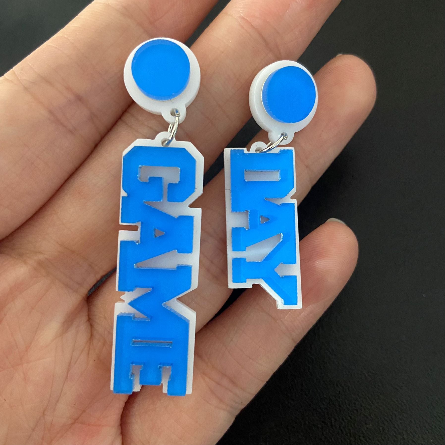 Wholesale Acrylic Rugby GAME DAY Earrings