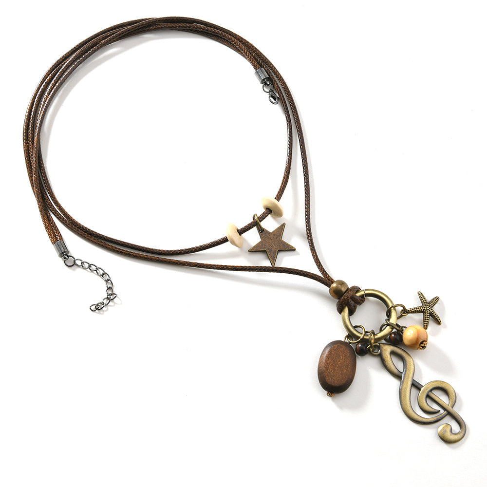 Wholesale Western-style double-layered long necklace