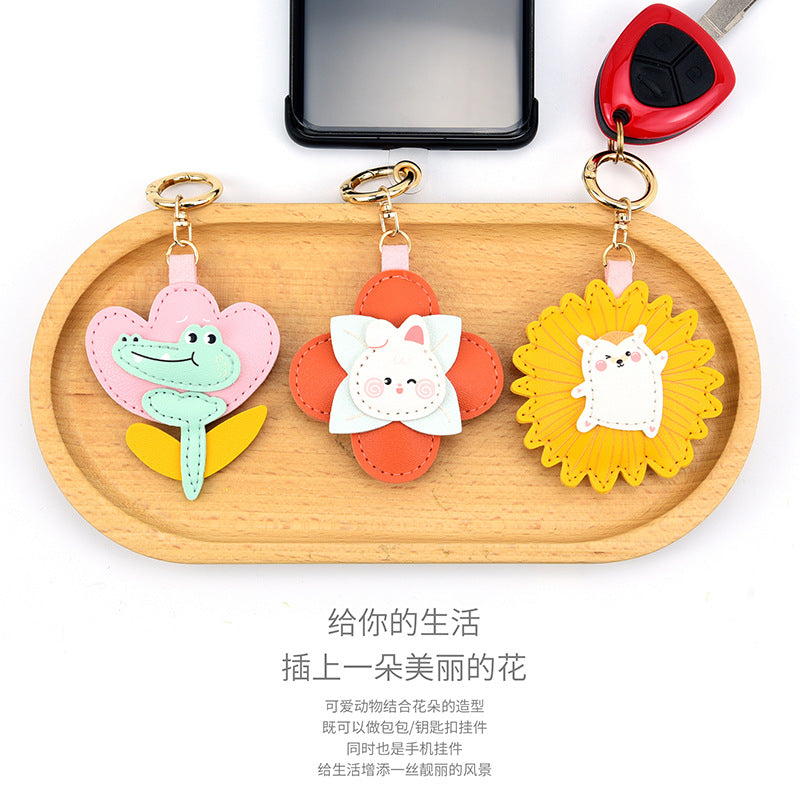 Wholesale of Cute Flower Animal PU Keychains