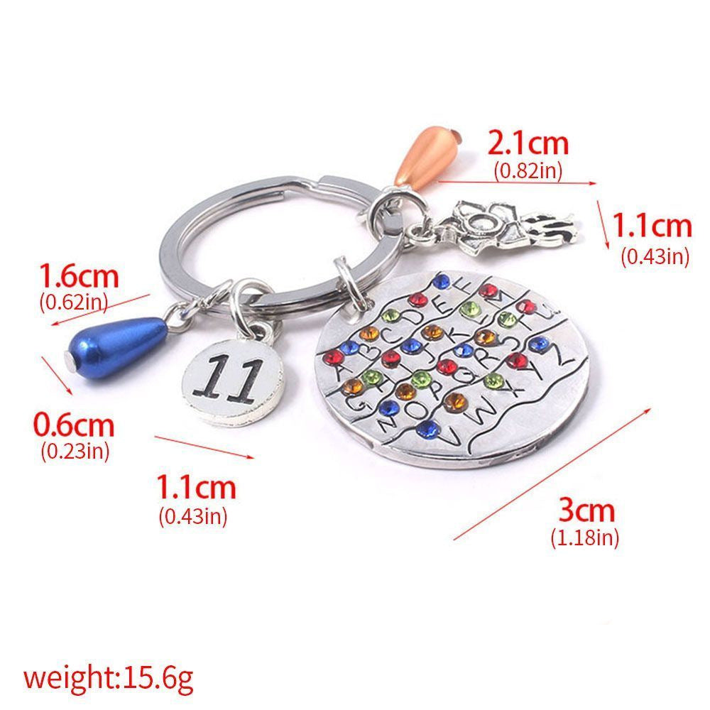 Wholesale Cartoon 26 letter waffle metal keychain OLY Exclusive