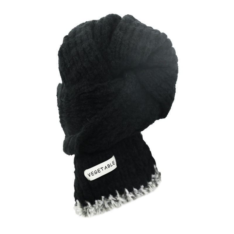 Wholesale Soft Thickened Pink Knitted Wool Scarf