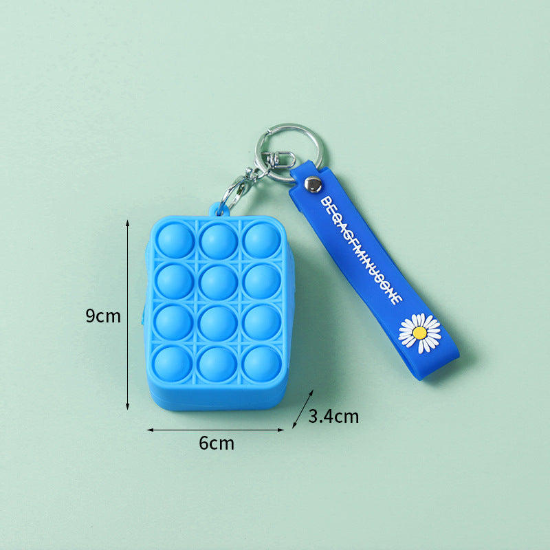 Wholesale Stress Relief Silicone Coin Purse Keychain