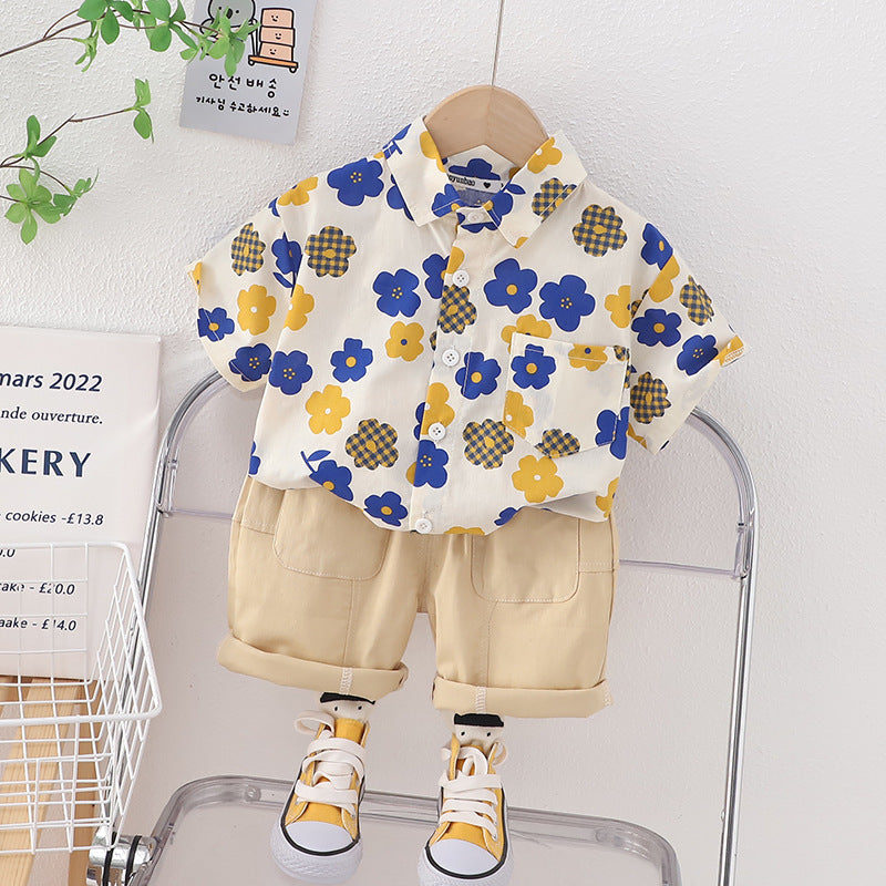 Wholesale Boys' Summer Split Cotton Two-piece Set