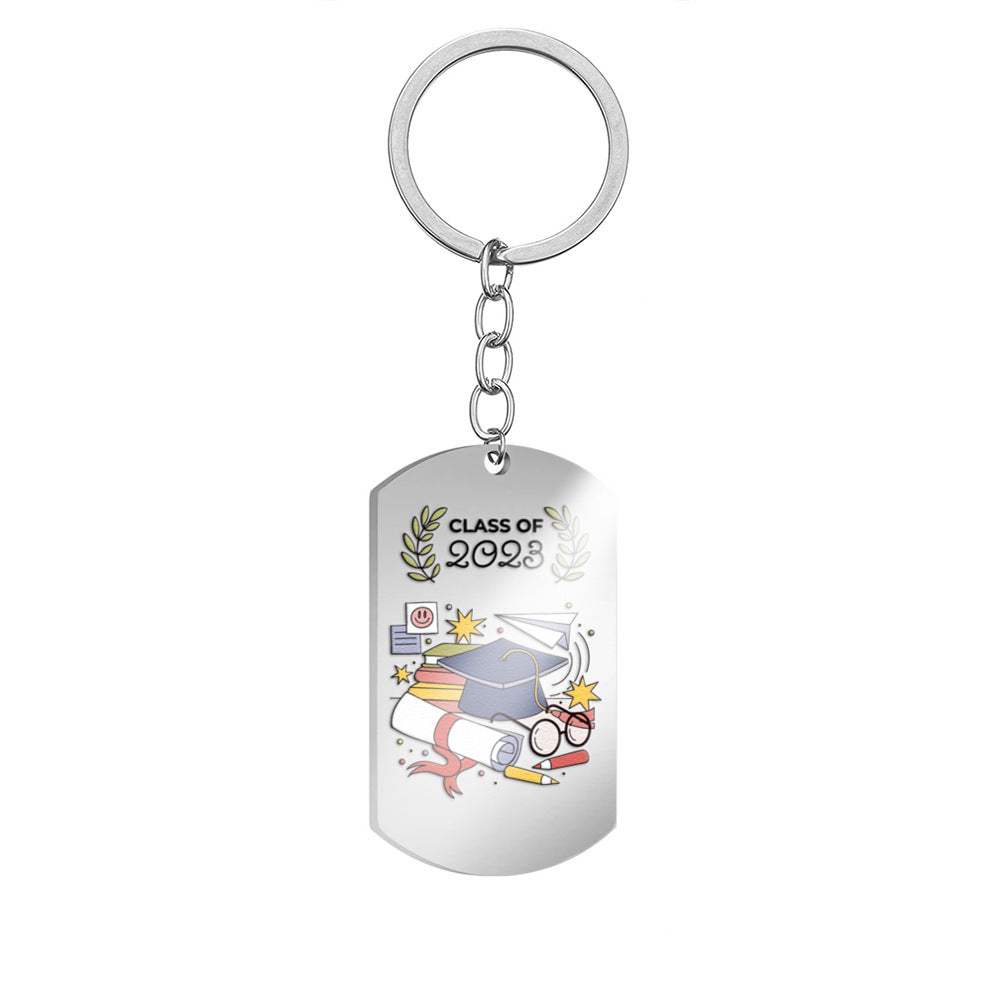 Wholesale 2023 Couple Graduation Season Stainless Steel Keychain