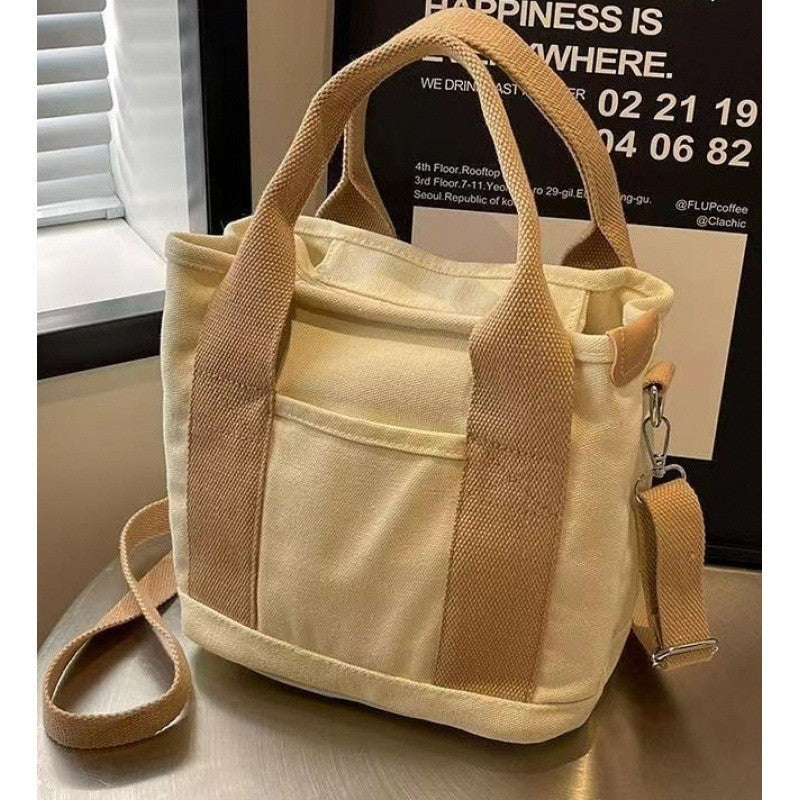 Wholesale Versatile Simple Canvas Bag Lunch Large Capacity Shoulder Bags