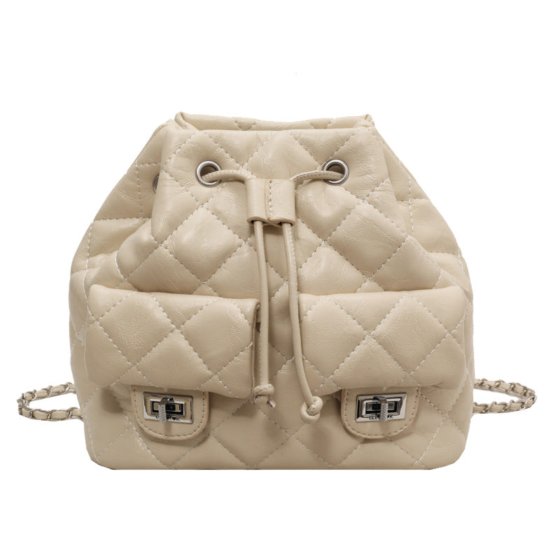 Wholesale PU Lingge Chain Backpack