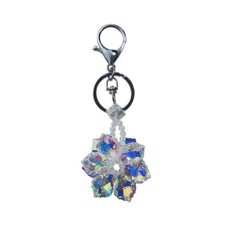 Wholesale Crystal Small Snowflake Glass Diamond Keychains