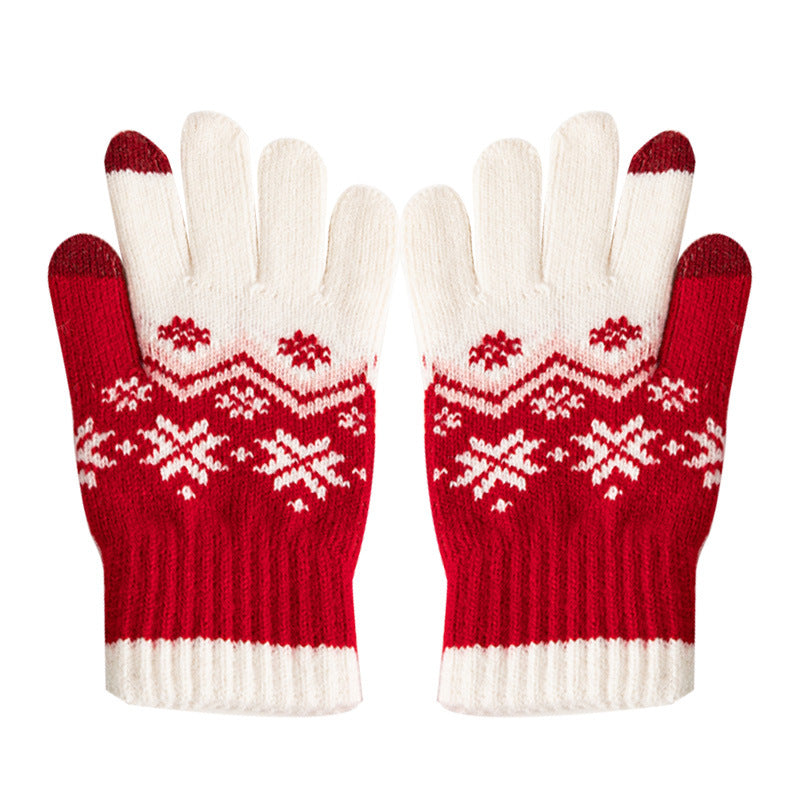 Wholesale Winter Warm and Cold-proof Knitted Touch Screen Gloves