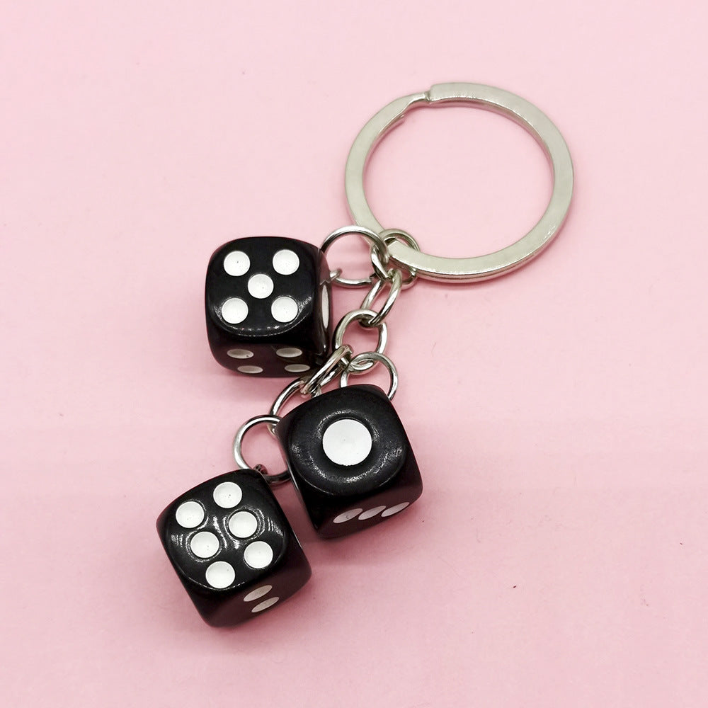 Wholesale Resin Colored Dice Keychain Pendants