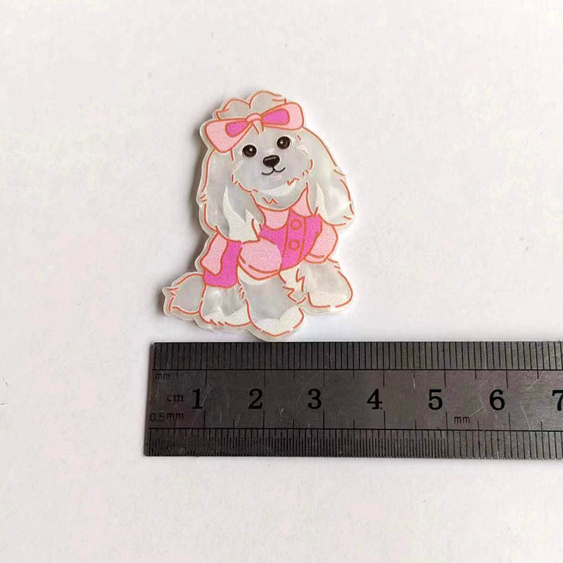Wholesale 10pcs Cute cats and dogs Acrylic Flatback