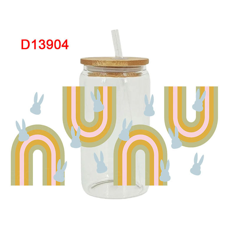 Wholesale UV Transfer Paste Glass Crystal Label Crystal Paste 16OZ UV DTF WRAPS 23cmX11cm