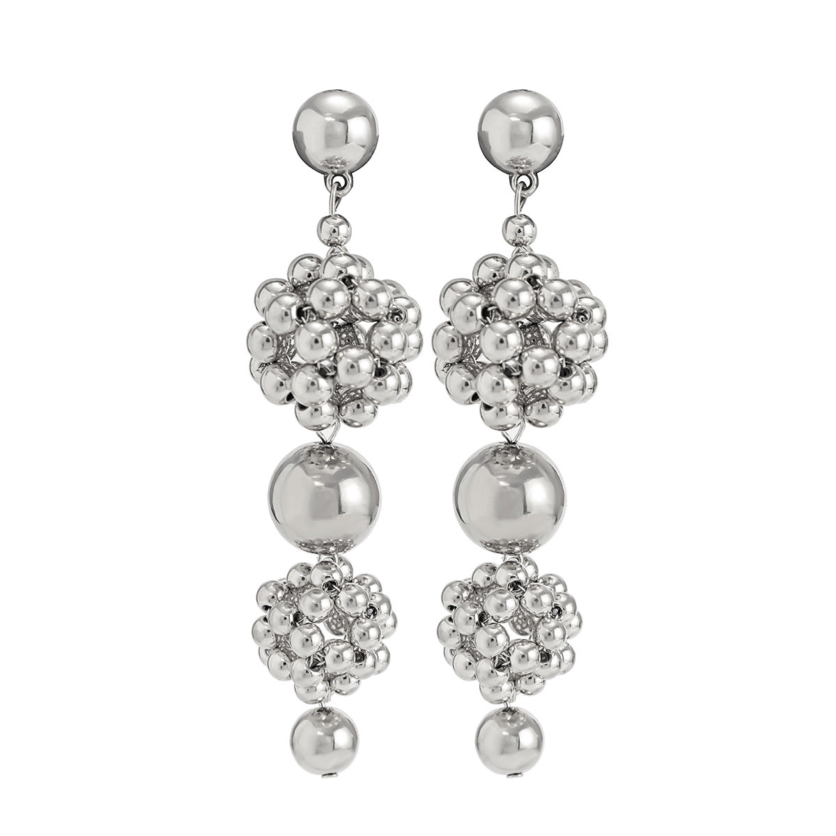 Wholesale Baroque Champagne Imitation Pearl Earrings