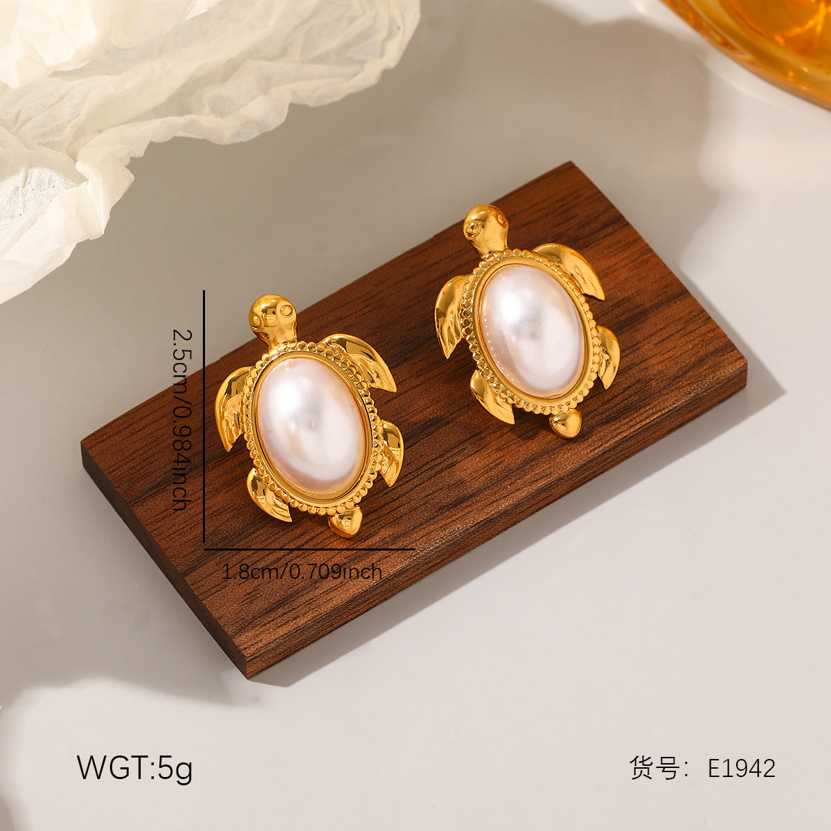 Wholesale Stainless Steel Ocean Series Stud Earrings