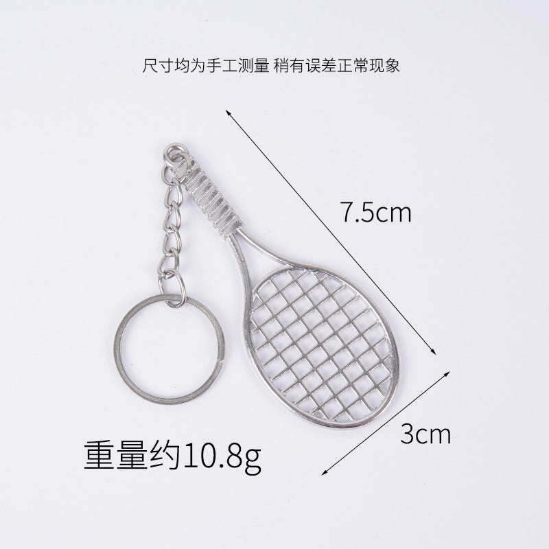 Wholesale 5pcs Mini tennis racket keychain