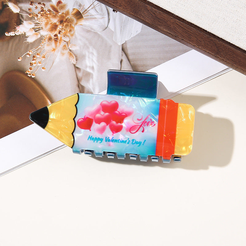 Wholesale Cute Colorful Puzzle Shark Hair Clip PVC Hair Gripper Fashion Accessory For Everyday Styling And Gift