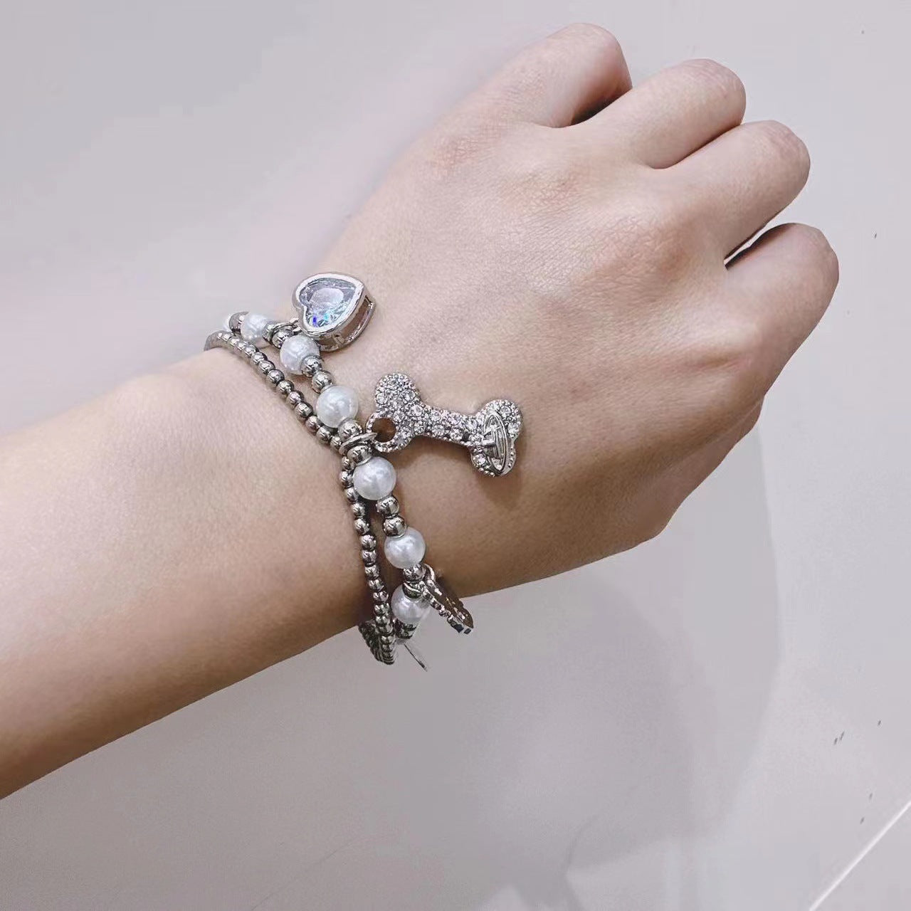 Wholesale Multi-layer pearl bead chain bracelet