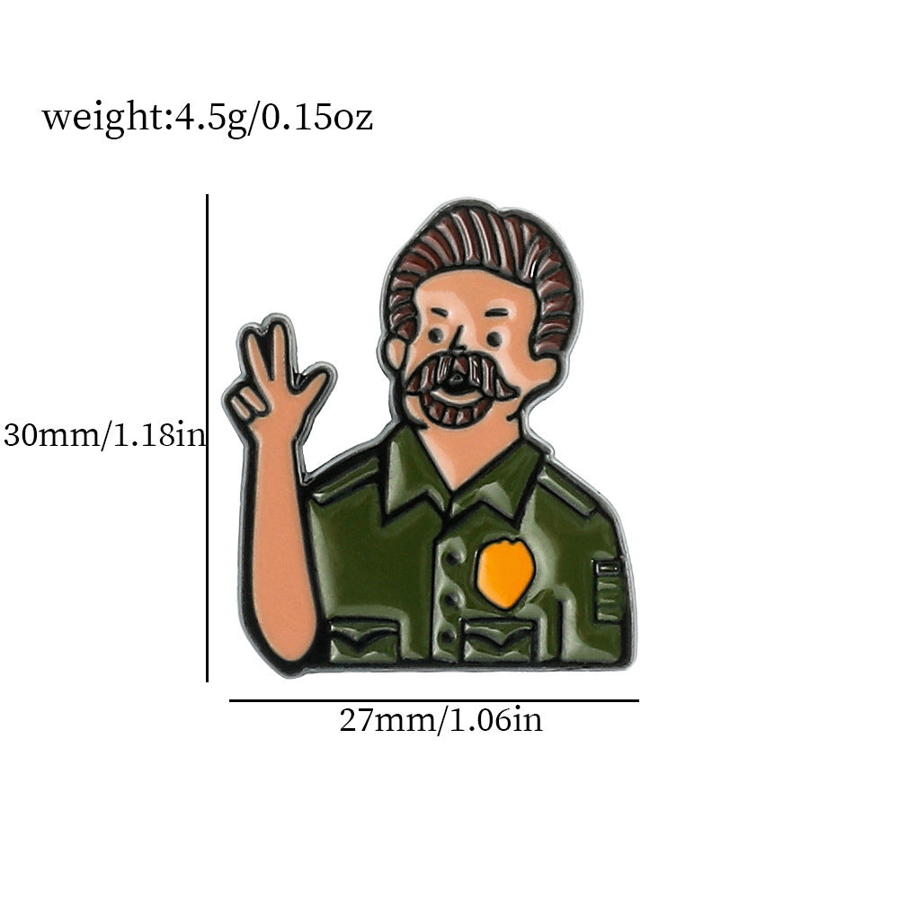 Wholesale 5pcs Cute cartoon metal badge brooch