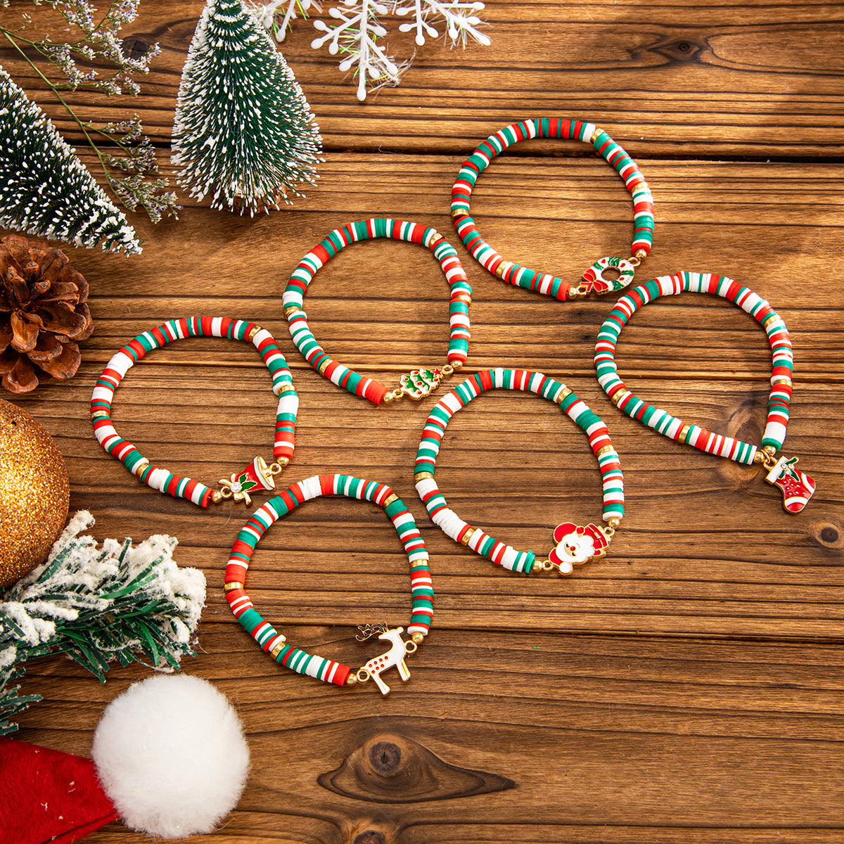 Wholesale  Reindeer Layered Bracelet Set