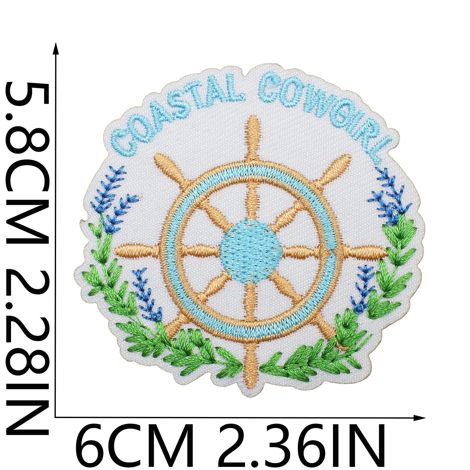 Wholesale Western Cowboy Shell Embroidered Patch Polyester Heat Transfer Applique For Clothing Casual Decorative Accent And Resale