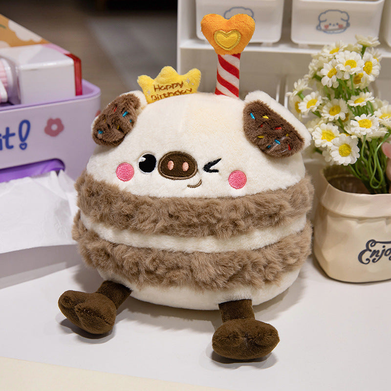 Wholesale Pig You Happy Birthday Cake Doll Plush Toy Cute Pig Pig Doll