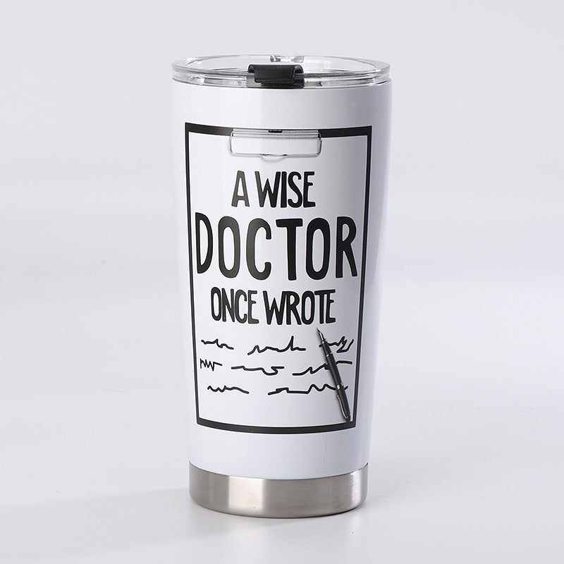 Wholesale Tumbler Stainless Steel Double-layer Spray Painted Ice Bullies Cup