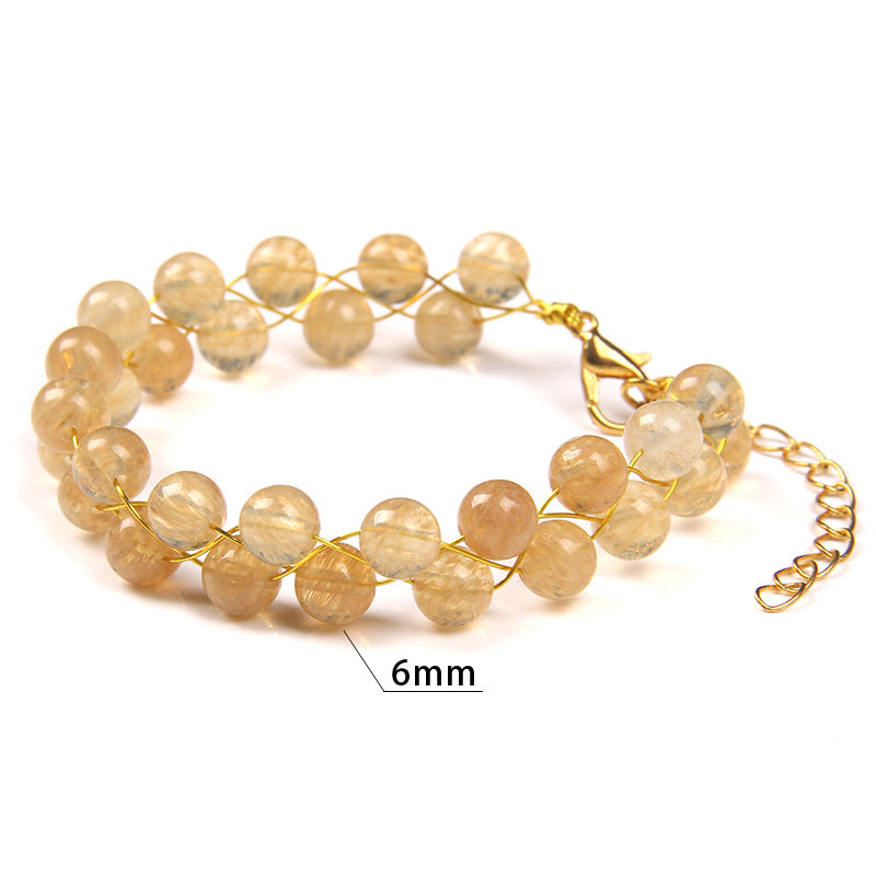 Wholesale Natural Stone Glass Beads Agate Bracelet