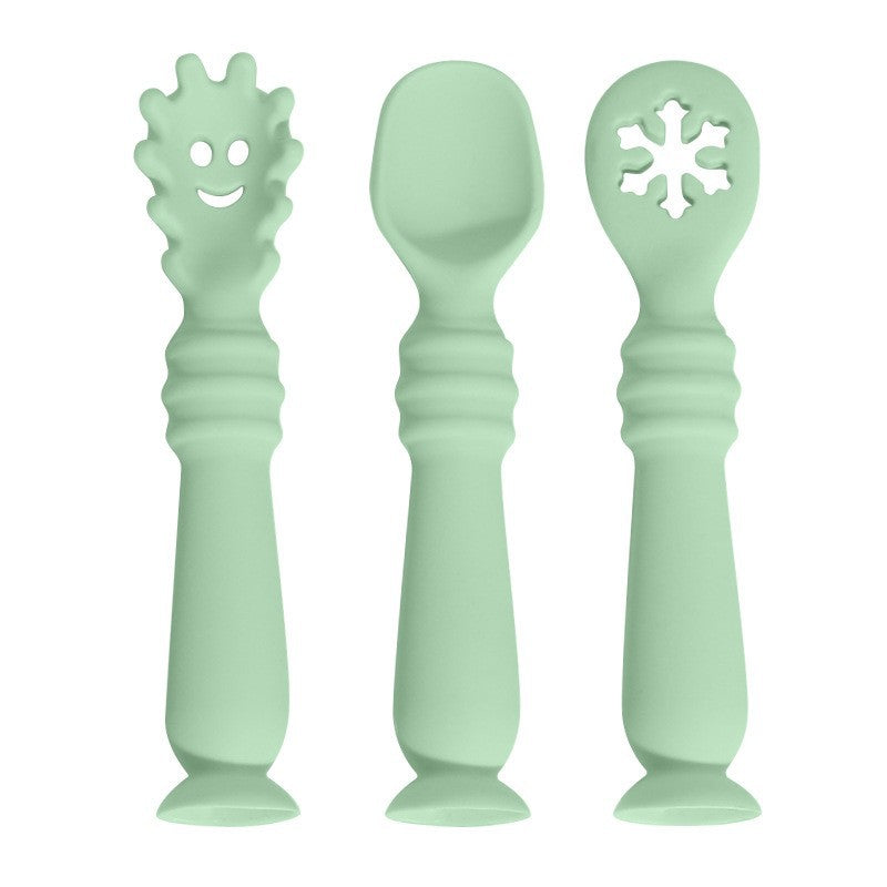 Wholesale Baby Eating Training Silicone Spoons