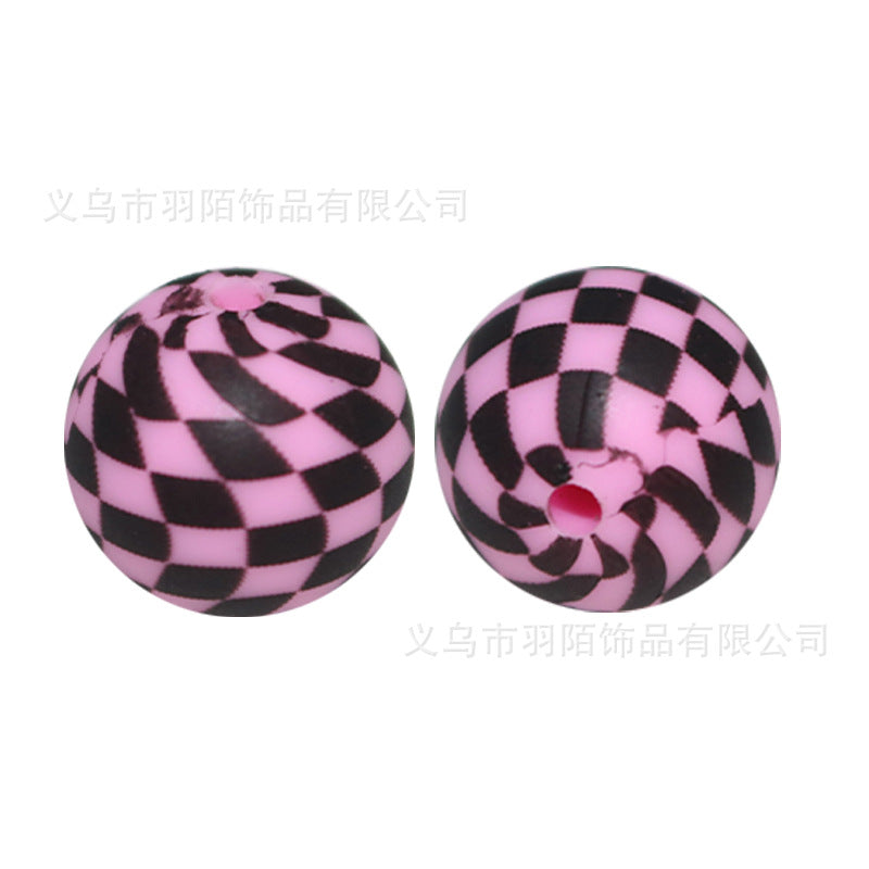 Wholesale 50pcs Silicone Grid Water Transfer Printing Beads