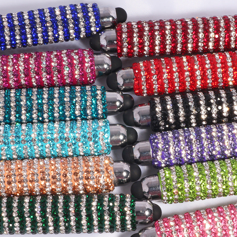 Wholesale beadable pens Full diamond color rhinestone beaded touch screen pen