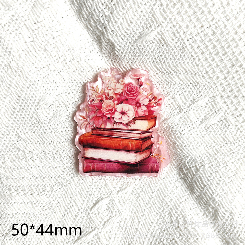 Wholesale 10pcs Cartoon pencil letters bag accessories acrylic DIY