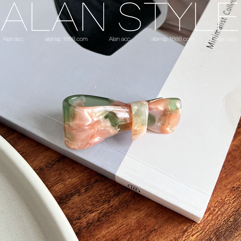 Wholesale Colorful Bow Duck Mouth Acetate Hair Clips