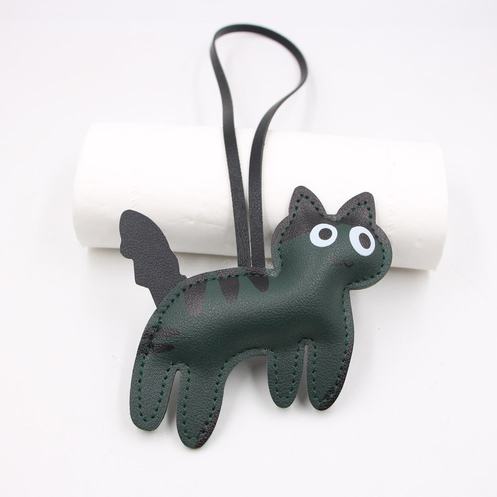 Wholesale Artificial Leather Cute Kitten Bag Charm Japan Style Fashion Pendant Gift