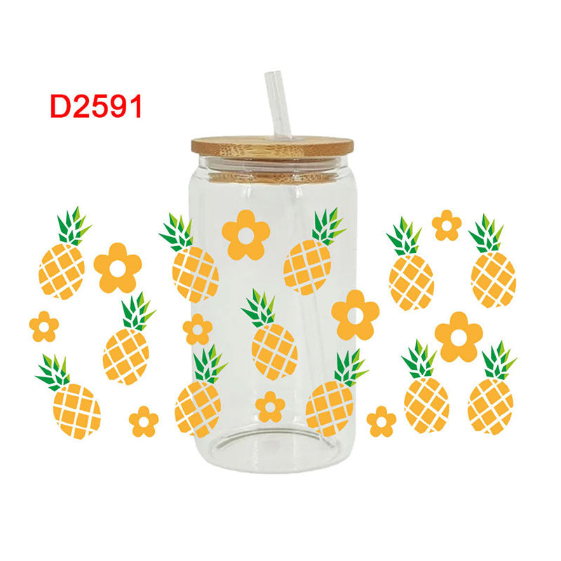 Wholesale UV Transfer Paste Glass Crystal Label Crystal Paste 16OZ UV DTF WRAPS 23cmX11cm