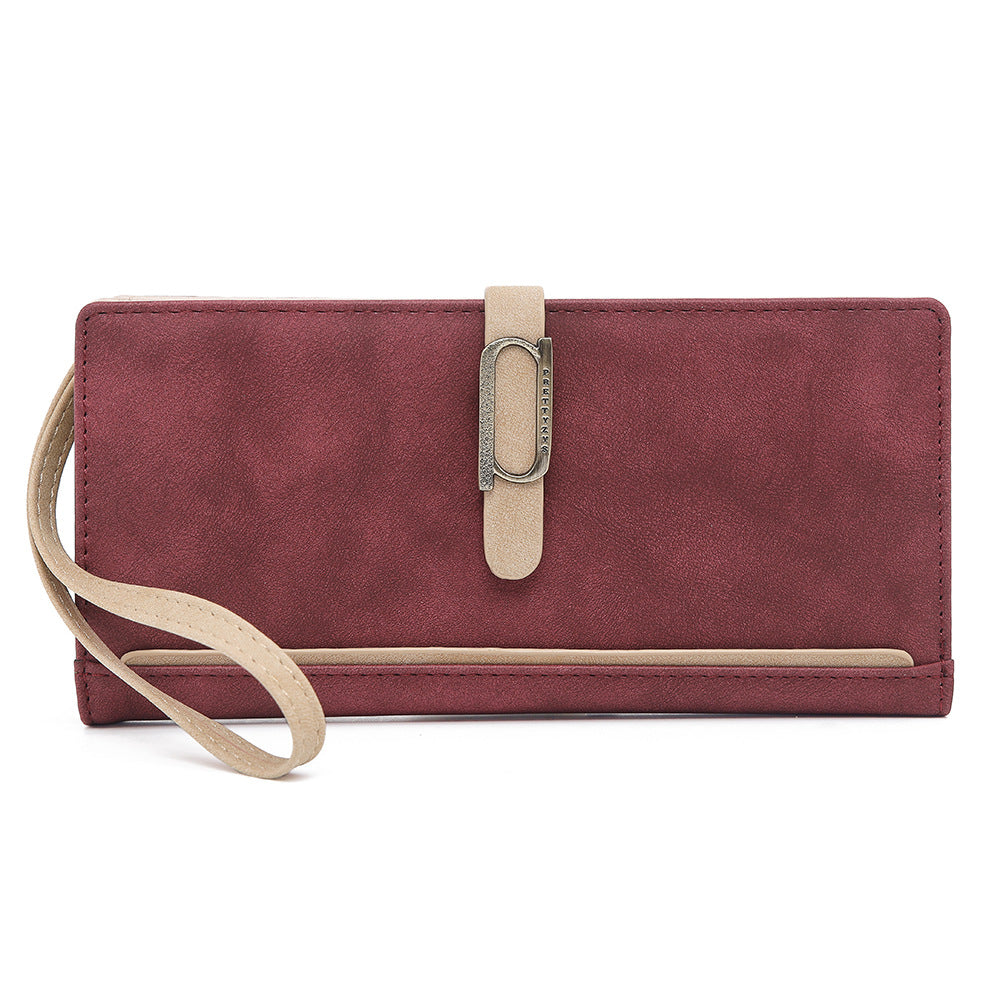 Wholesale Long Autumn/winter Frosted Zipper PU Wallet