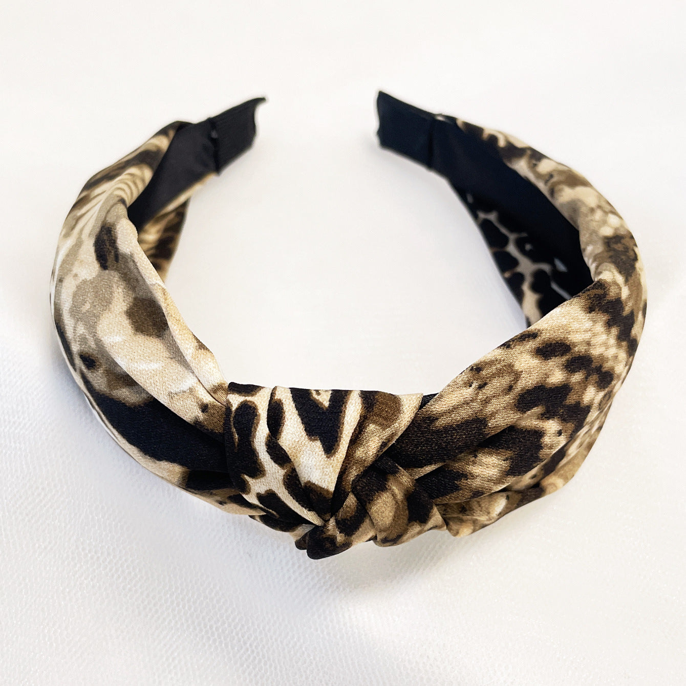 Wholesale Fabric flower cross knot wide edge sweet headband