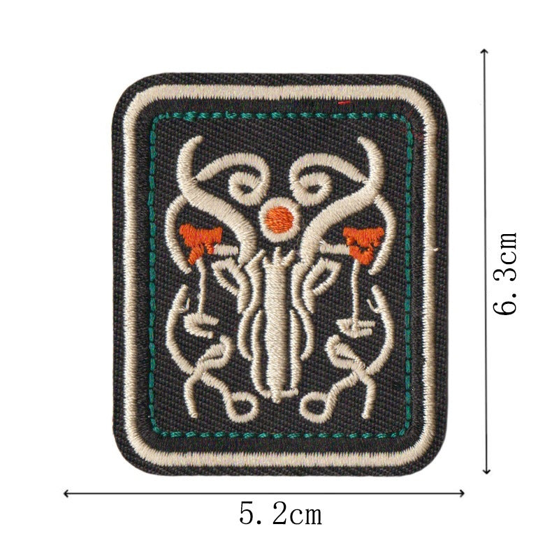 Wholesale Folk Art Totem Sun Contion Embroidered Patches Set Of 12 Iron On Badges For Coats And DIY Accessory
