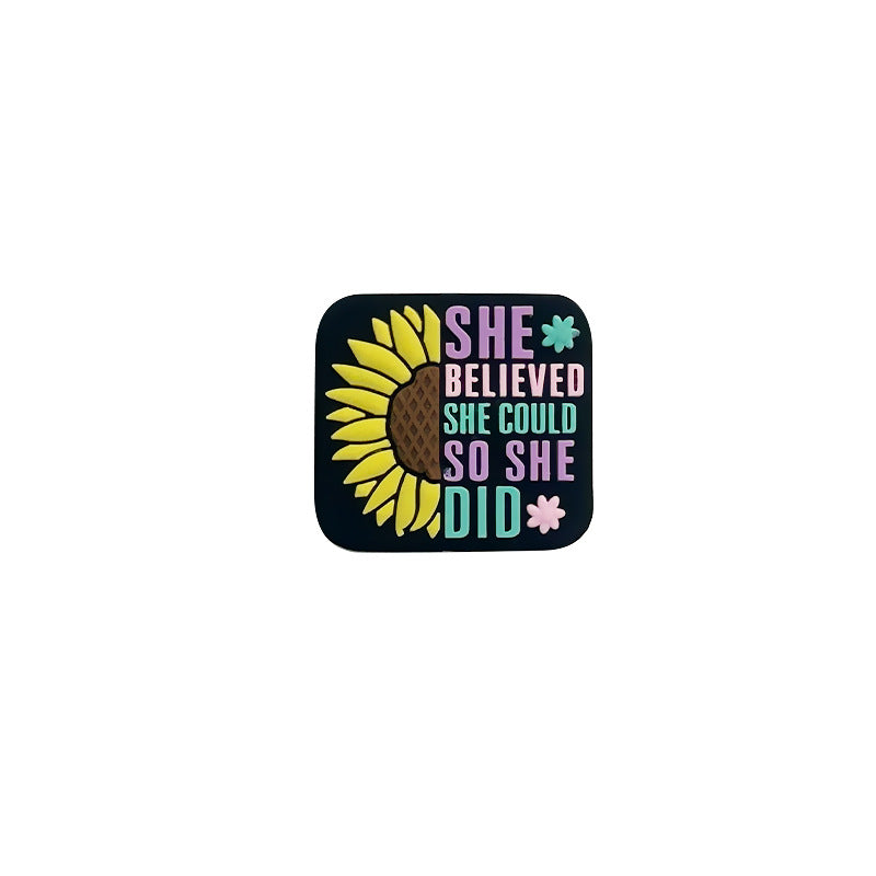 Wholesale 10pcs/pack Silicone Glue Letter Beads DIY Beaded Pen Jewelry Beads