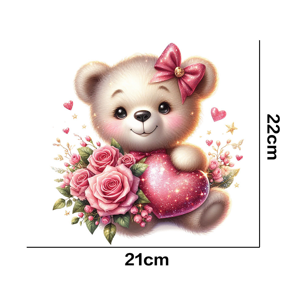 Wholesale 10pcs Valentine's Day Love Cute Bear UV DTF Ready to Press Transfers Wraps