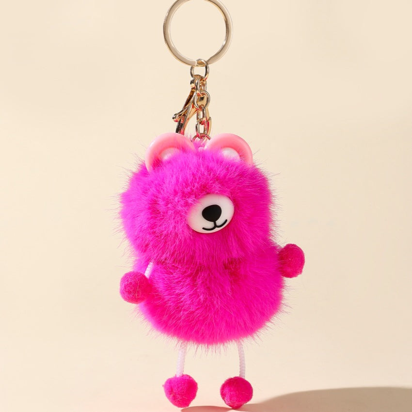 Wholesale Cute Fur Ball Raccoon Keychain