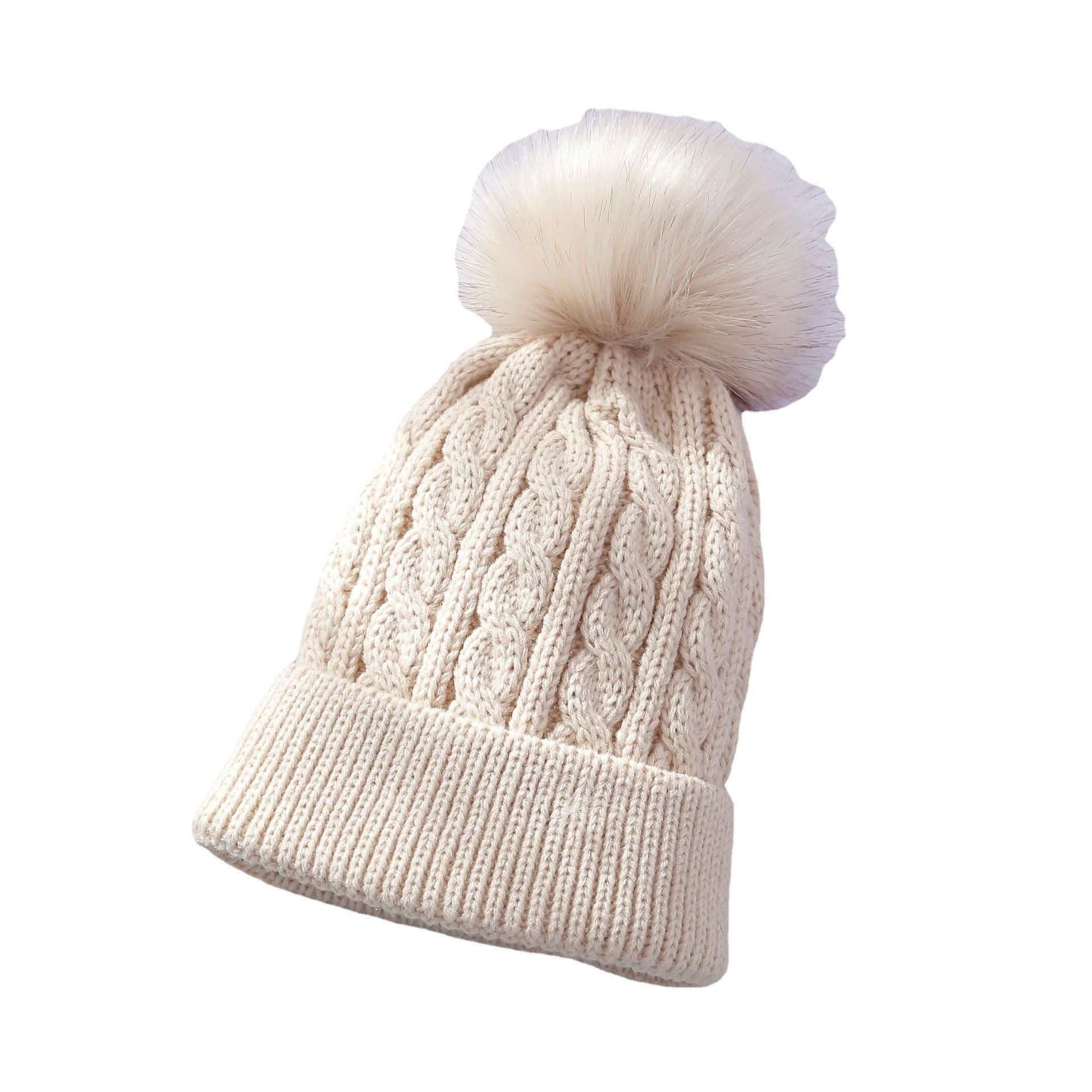 Wholesale Children's Hats Autumn and Winter Knitted Wool Ball Beanie
