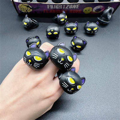 Wholesale Halloween Glowing Ghost Pumpkin Bat Ring